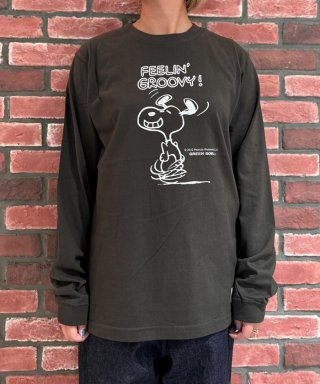 <img class='new_mark_img1' src='https://img.shop-pro.jp/img/new/icons20.gif' style='border:none;display:inline;margin:0px;padding:0px;width:auto;' />スヌーピー【SNOOPY】Long-Sleeve T-shirts(FEELIN´GROOVY!柄)