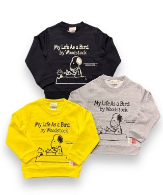 <img class='new_mark_img1' src='https://img.shop-pro.jp/img/new/icons20.gif' style='border:none;display:inline;margin:0px;padding:0px;width:auto;' />スヌーピー【SNOOPY】Kids Crew Neck Sweat(My Life As柄)
