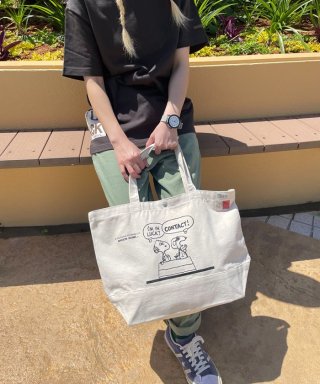 スヌーピー【SNOOPY】Canvas Switching Tote Bag(CONTACT!柄)