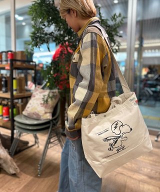 スヌーピー【SNOOPY】Canvas Switching Tote Bag(SKATE柄)
