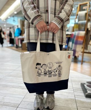 スヌーピー【SNOOPY】Canvas Switching Tote Bag(FAMILY柄)