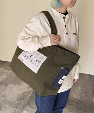 ̡ԡSNOOPYCanvas Zip Tote Bag (FAMILY