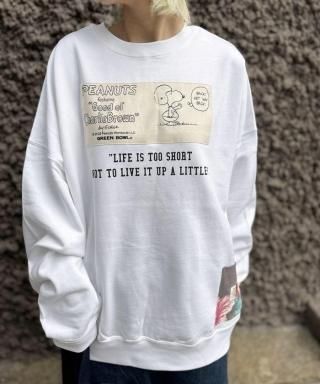 ̡ԡSNOOPYBig Silhouette C/N Sweat (DFOOTBALL