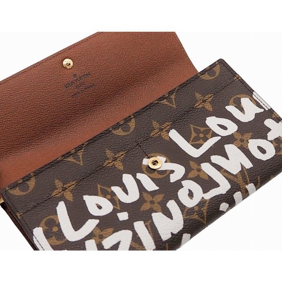 中古 LOUIS VUITTON ポシェット・ポルトモネクレディ モノグラム グラフィティ 長財布 | アルジャン ブラウン M92189 - lia  makana