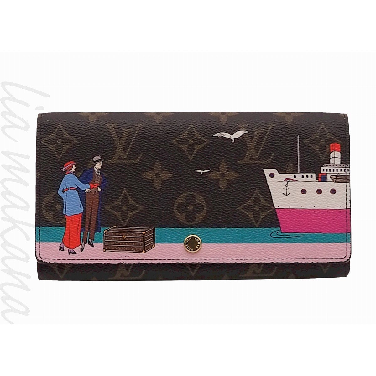 中古】LOUIS VUITTON ポルトフォイユ・サラ 大西洋クルーズ ピンク 長財布 | ルイヴィトン M62137 - lia makana