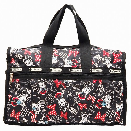 LeSportsac レスポートサック ディズニーコレクション ミニーマウス バッグ ボストンバッグ 旅行カバン 旅行バッグ ポリエステル  シルバー金具 日本限定 | S 新品同様品 - lia makana