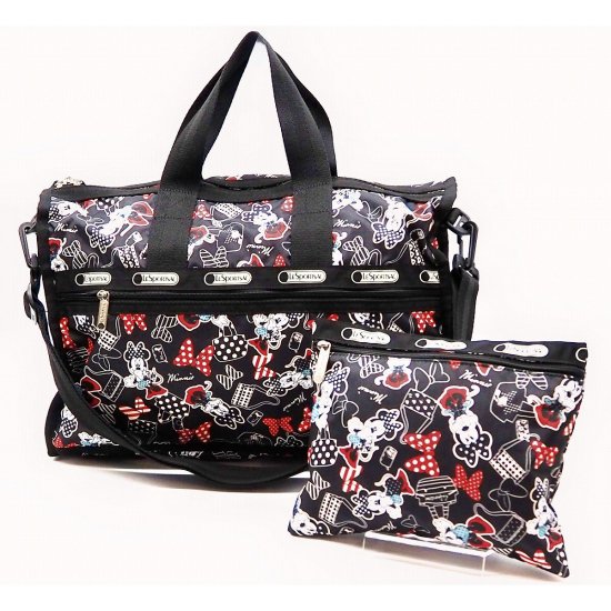 LeSportsac レスポートサック ディズニーコレクション ミニーマウス バッグ ボストンバッグ 旅行カバン 旅行バッグ ポリエステル  シルバー金具 日本限定 | S 新品同様品 - lia makana