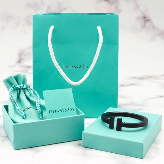 中古】Tiffany&Co. ティファニー T スクエア ブレスレット ステンレス