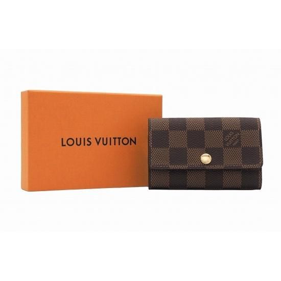 中古】【S 新品同様品】LOUIS VUITTON ミュルティクレ6 ダミエ・エベヌ