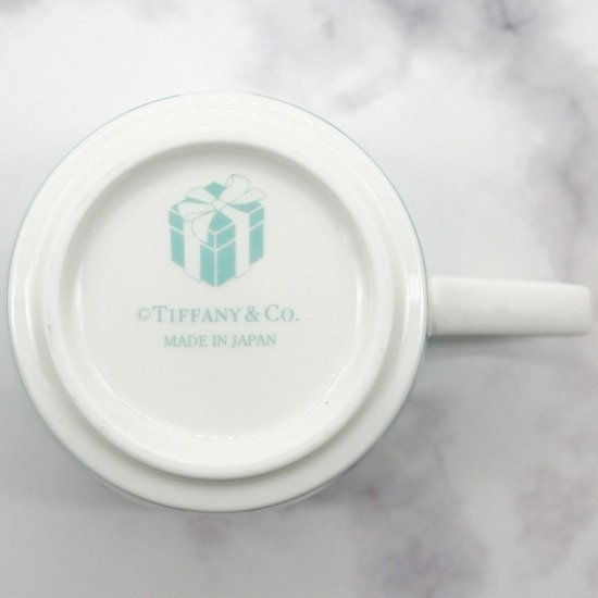 Tiffany&Co. ティファニー ブルーリボン マグ マグカップ 食器 テーブルウェア 陶磁器 ホワイト ティファニーブルー 日本製 | N  新品/未使用品 - lia makana