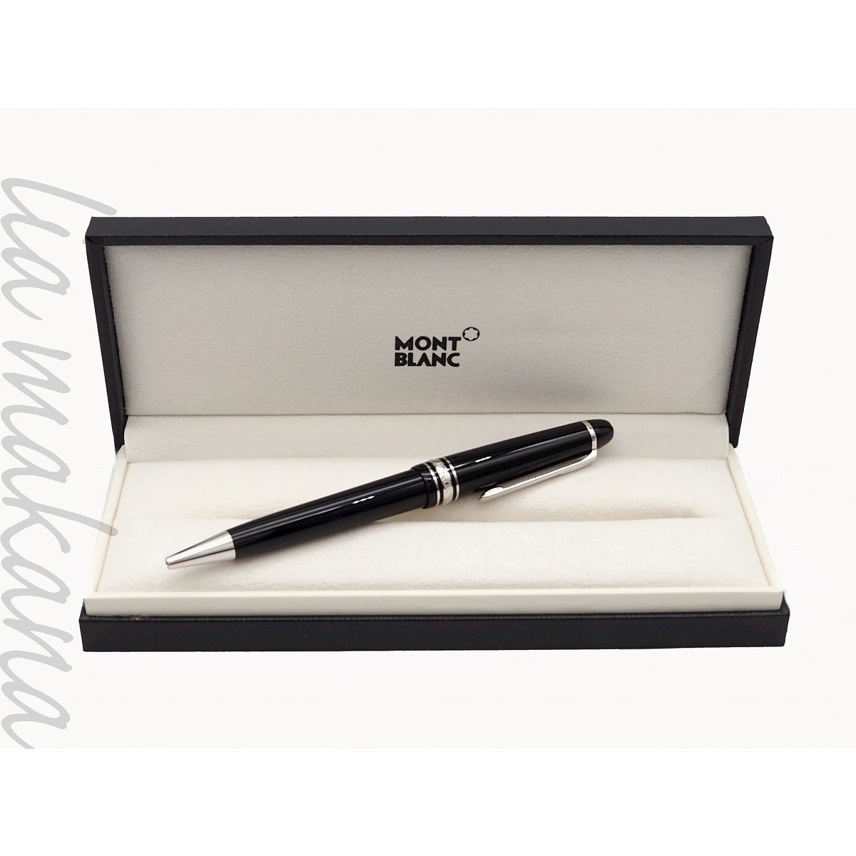 中古】【S 新品同様品】MONTBLANC モンブラン マイスターシュテュック プラチナライン ミッドサイズ ボールペン ブラック 黒 文房具  高級筆記用具 MB114185 ドイツ製 - lia makana