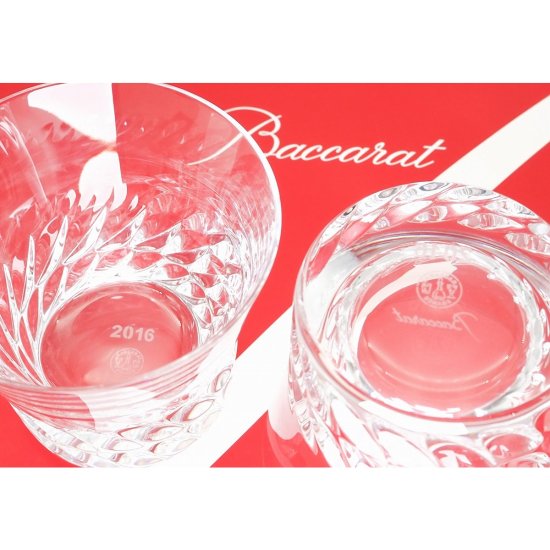 中古】【S 新品同様品】BACCARAT バカラ グローリア タンブラー ペアグラス ロックグラス 2客セット テーブルウェア クリスタル  2016刻印 フランス製 | liamakana - lia makana