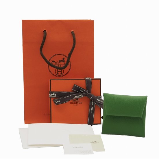 N 新品/未使用品】HERMES エルメス バスティア ヴェルソ バイカラー ヴェールユッカ セレスト ヴォー・エプソン コインケース 小銭入れ  シルバー金具 B刻印 2023年製造 | liamakana - lia makana