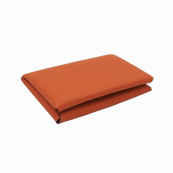 N 新品/未使用品】HERMES エルメス カルヴィ ヴェルソ オレンジ セレスト ヴォー・エプソン カードケース 名刺入れ パスケース 定期入れ  シルバー金具 B刻印 2023年製造 - lia makana