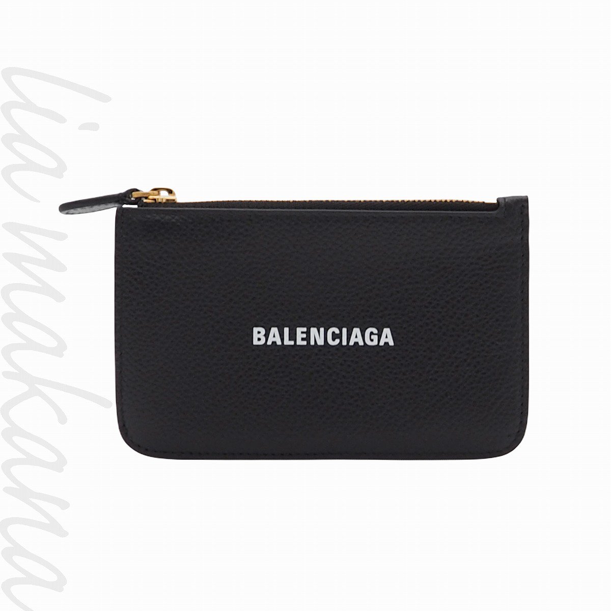 BALENCIAGA CASH ラージ ロング コイン＆カードホルダー | フラグメントケース | カーフスキン ブラック ゴールド金具 - lia  makana