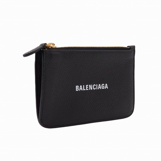 BALENCIAGA CASH ラージ ロング コイン＆カードホルダー | フラグメントケース | カーフスキン ブラック ゴールド金具 - lia  makana