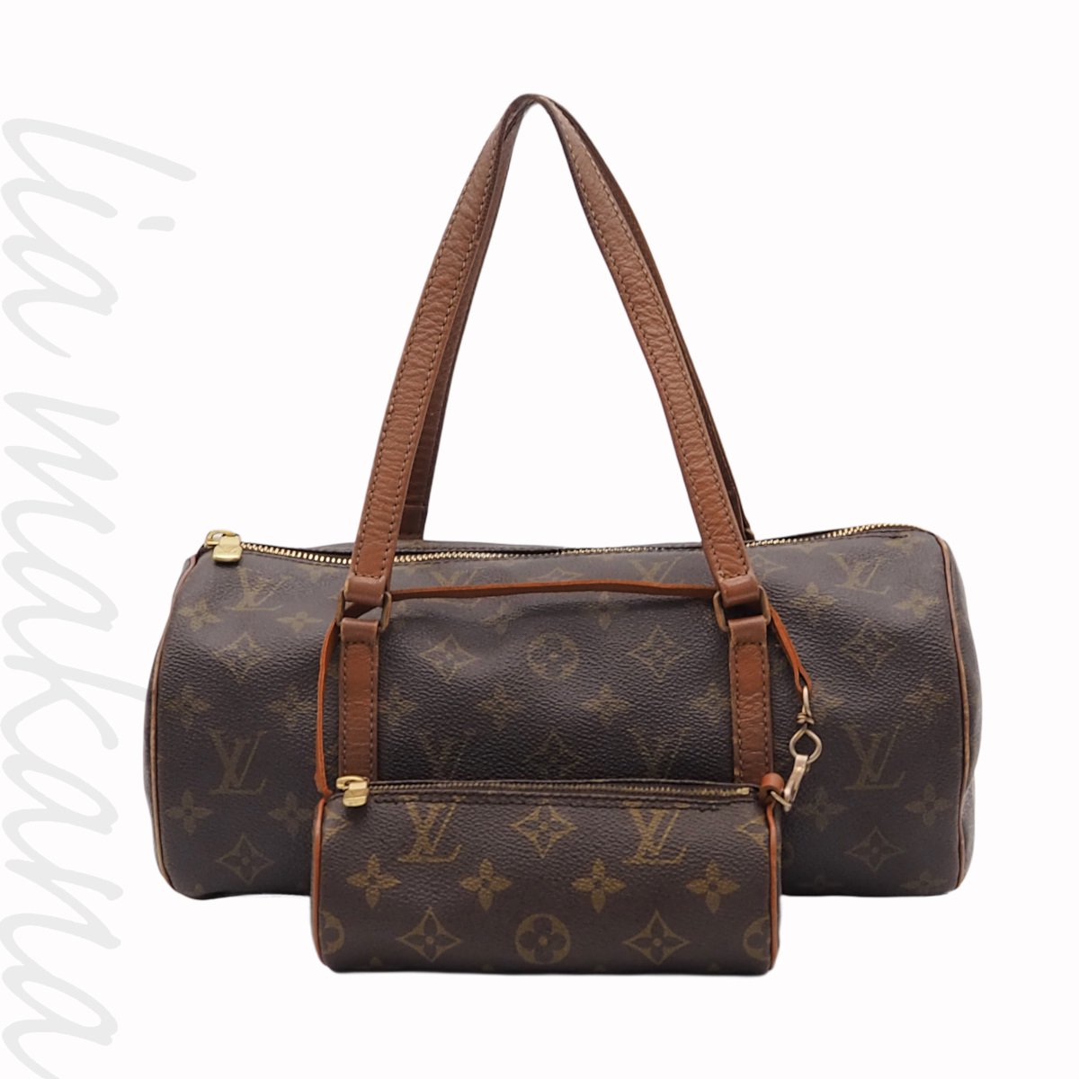 中古 LOUIS VUITTON パピヨン30 旧型 モノグラム・キャンバス バッグ | ハンドバッグ ブラウン - lia makana