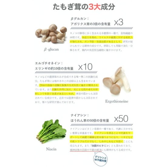 売れ筋】 花咲たもぎ茸錠剤 【極】 - たもぎ茸を使った化粧品や食品の