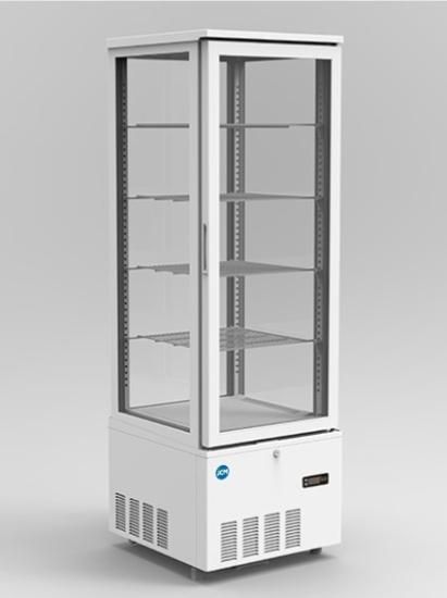JCM 4面ガラス冷蔵ショーケース 40L 両面扉 LED照明 ケーキ