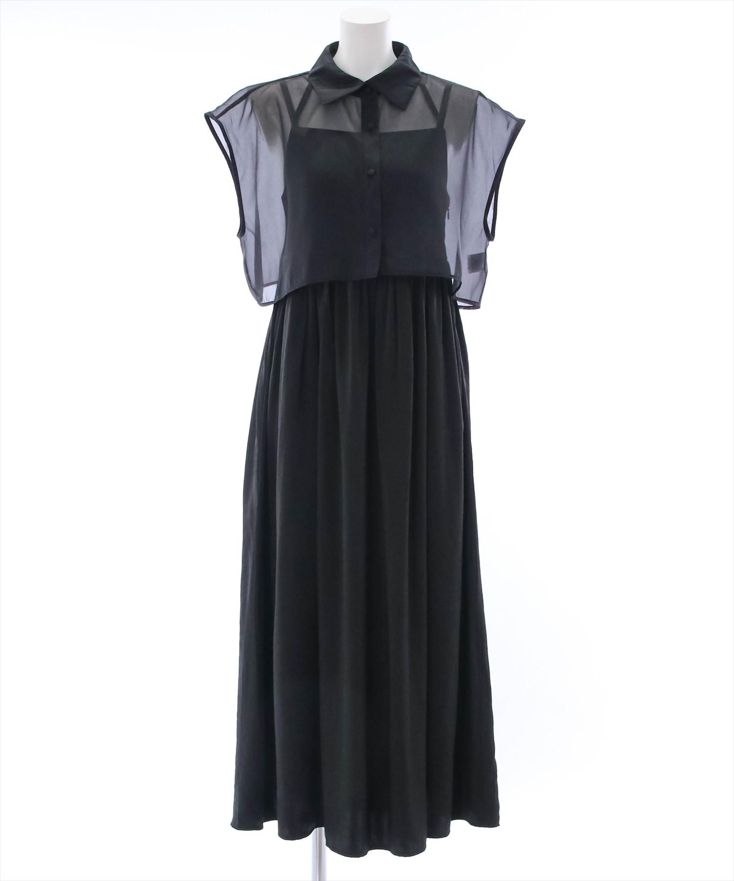SALE/30%OFF》シアーシャツ＋ビンテージサテンキャミワンピース