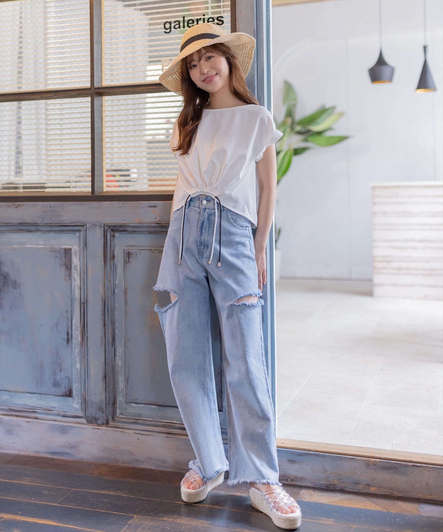 SALE/22%OFF》夏物/ 裾ドロストショートトップス - STAY MOTION