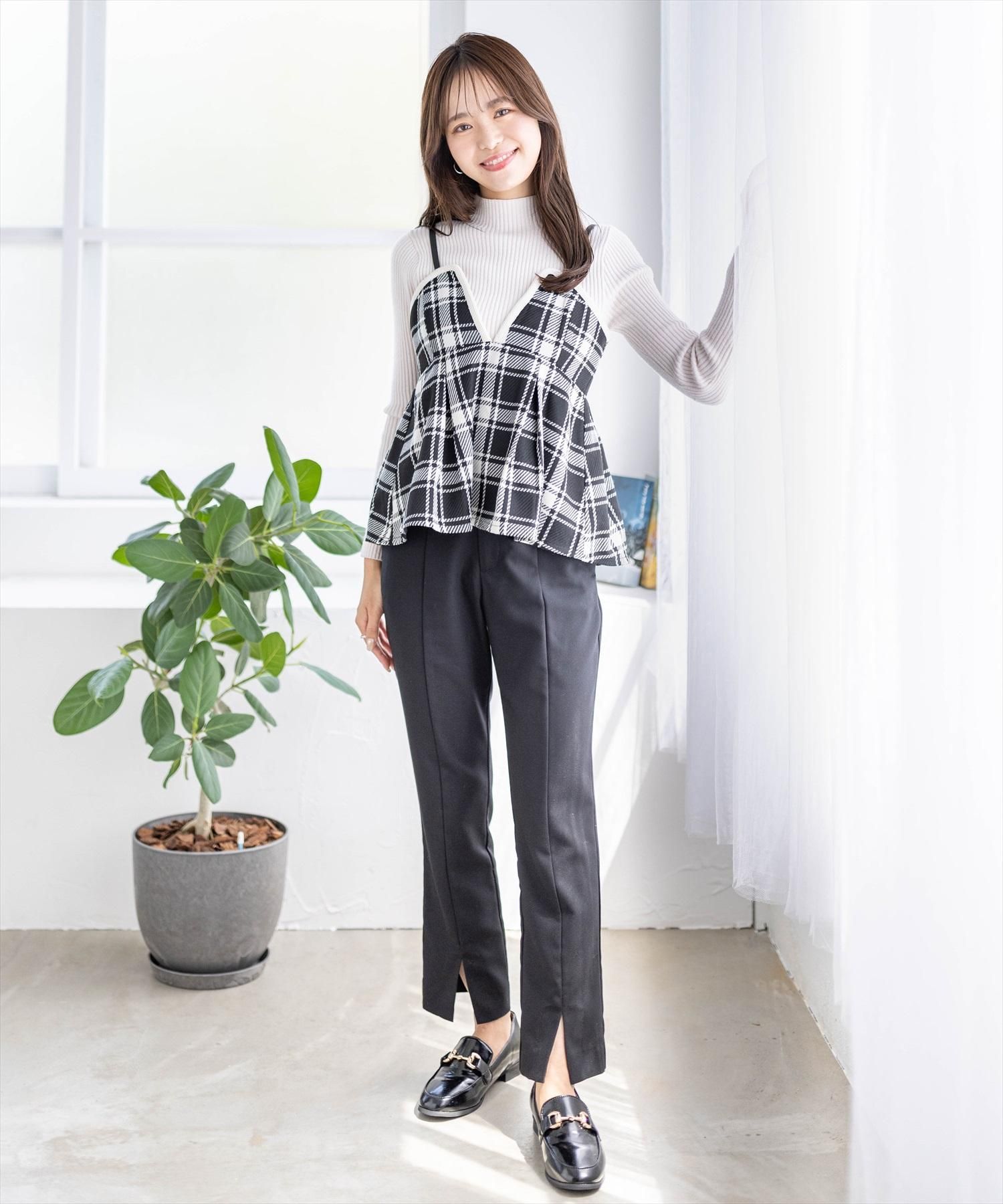SALE/20%OFF》チェック柄ペプラムキャミソール - STAY MOTION
