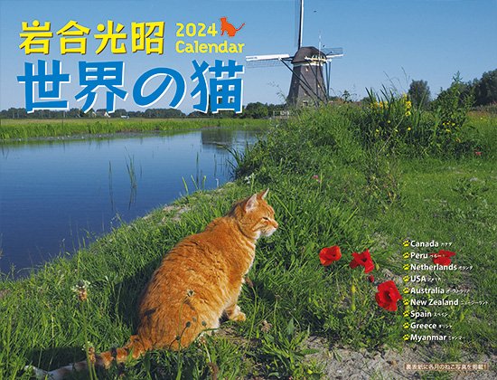 2024 岩合光昭 世界の猫 - カレンダー倶楽部