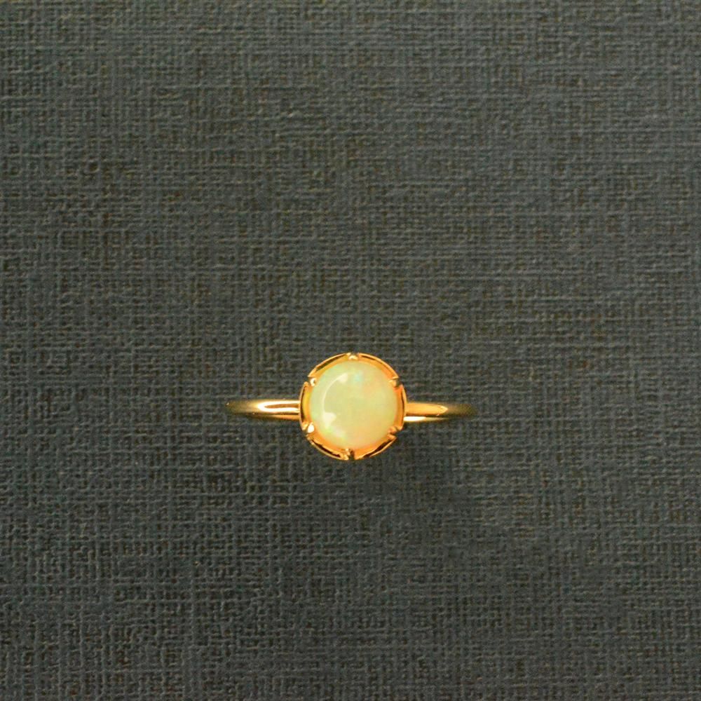 オパールリング / K18ゴールド / 石言葉あり / ギフトラッピング