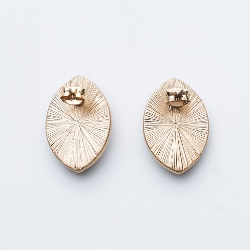 レトロ木の葉型ピアス32 | レトロでシンプルなピアス - magical jewelry