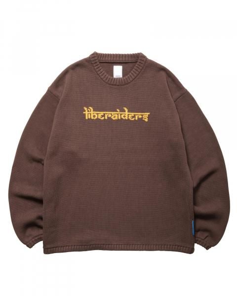 Liberaiders&#174;&#65038;<br>WOVEN LOGO KNIT SWEATER<img class='new_mark_img2' src='https://img.shop-pro.jp/img/new/icons5.gif' style='border:none;display:inline;margin:0px;padding:0px;width:auto;' />