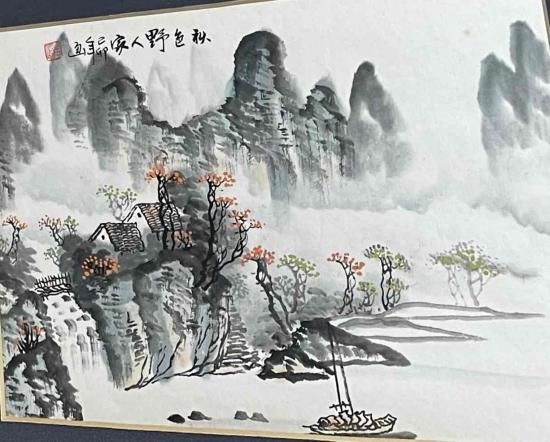 水墨画 掛け軸 中国 桂林 - 美術品