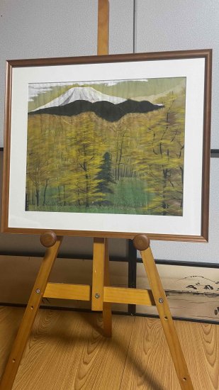 秋の恵那山 - 新美典保アートギャラリー | 水墨画・掛け軸・水彩画・油彩画作品販売