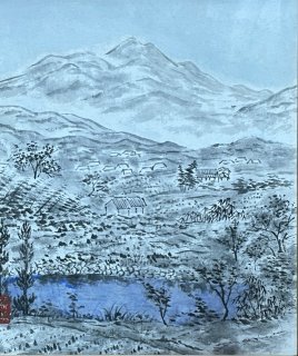 風景画 山 - 新美典保アートギャラリー | 水墨画・掛け軸・水彩画・油彩画作品販売