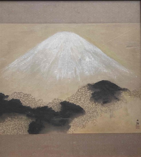 富士山 - 新美典保アートギャラリー | 水墨画・掛け軸・水彩画・油彩画作品販売