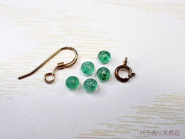 宝石質！アフリカ産エメラルド｜AAA++｜ロンデル【3mm：1個270円