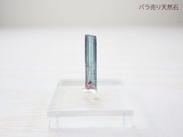 一点もの！ナイジェリア産ブルートルマリン（インディゴライト）｜原石（柱状結晶）約15.5x3.1x3.5mm【1個1,380円】NO.21 -  バラ売り天然石｜天然石ビーズのバラ売り専門店