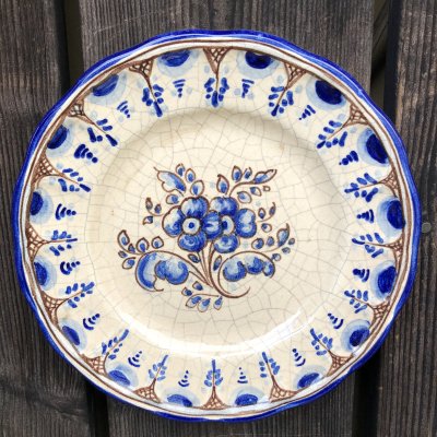 【送料込】スペイン陶器 タラベラ焼絵皿 アンティーク調の仕上げ - ブエンカミーノーbuencamino