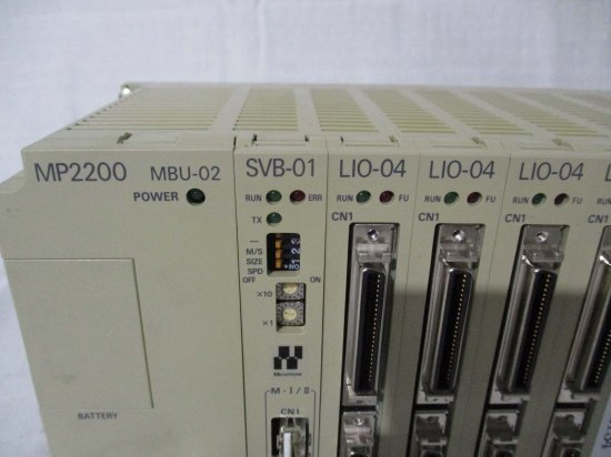 中古YASKAWA電機 MBU-02 MP2200 JEPMC-BU2210 ベースユニット/SVB-01/LIO-04/LIO-04/LIO-04/ LIO-04 - growdesystem