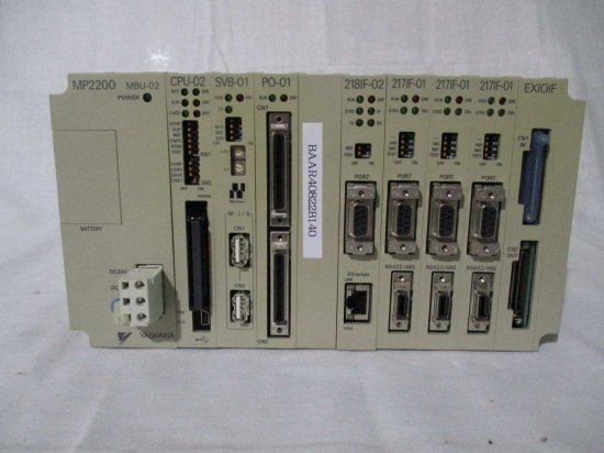 中古 YASKAWA電機 MBU-02 MP2200 JEPMC-BU2210 ベースユニット  CPU-02/SVB-01/PO-01/218IF-02/217IF-01*3 - growdesystem