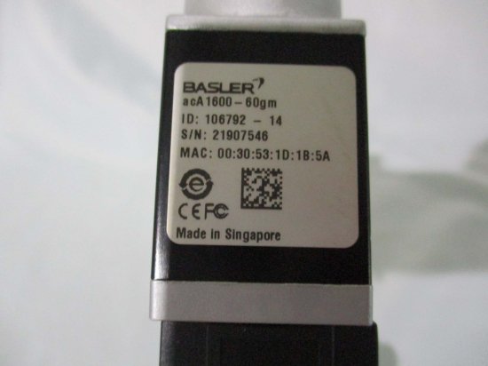 中古 Basler acA1600-60gm 200万画素GigEカメラ FA産業用 - growdesystem
