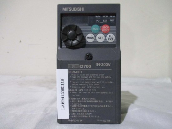 中古 MITSUBISHI FR-D720-0.1K 200V インバーター - growdesystem