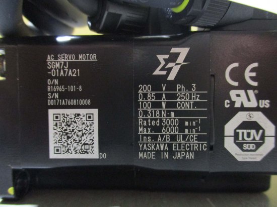 中古YASKAWA Σ-7シリーズ 回転形サーボモータ 中慣性 SGM7J-01A7A21 - growdesystem