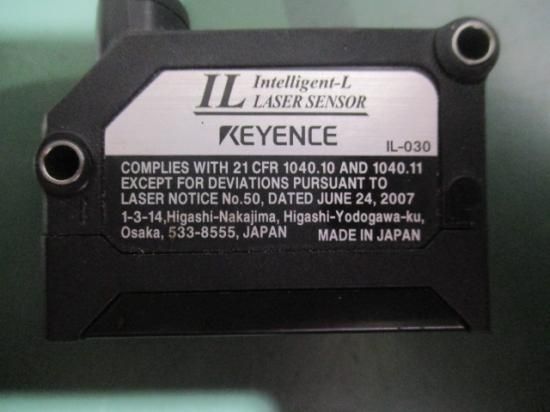 中古 KEYENCE IL-030 レーザアプリセンサヘッド - growdesystem