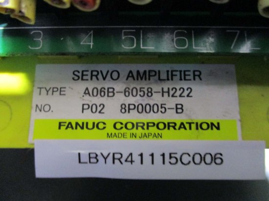 中古 FANUC A06B-6058-H222 SERVO AMPLIFIER - growdesystem