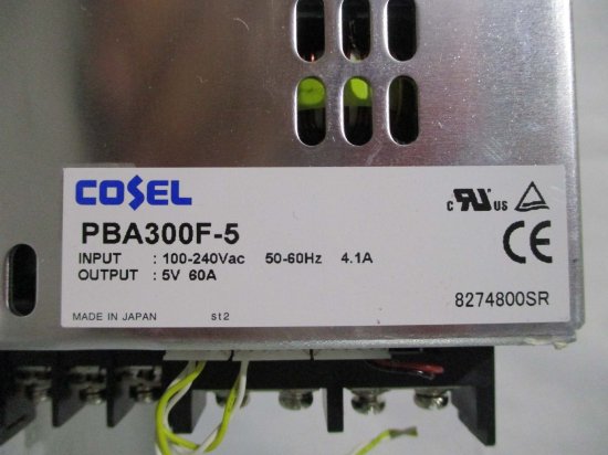 中古 COSEL PBA300F-5 スイッチング電源 AC 100-240Vac 4.1A DC 5V 60A - growdesystem
