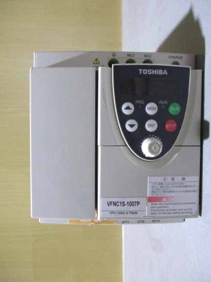 中古TOSHIBA VFNC1S-1007P 0.75KW-16KVA-1HP 東芝インバータ 115V - growdesystem