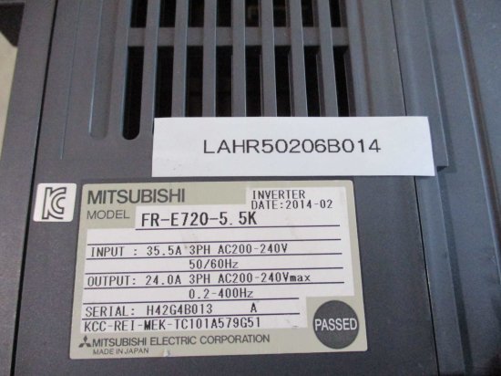 中古 MITSUBISHI INVERTER FR-E720-5.5K インバータ 三相 200-240V 5.5