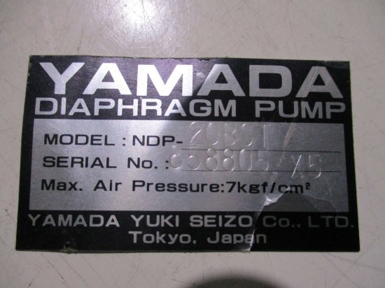 中古YAMADA コーポレーション ダイアフラムポンプNDP-20BST - growdesystem