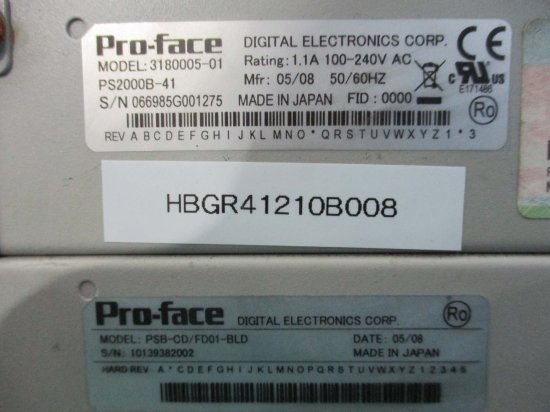 中古 PRO-FACE 3180005-01 PS2000B-41 PS2000Bシリーズトップ + PSB-CD/FD01-BLD  ＜送料別途着払い商品＞ - growdesystem