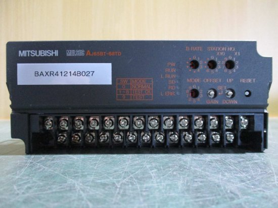 中古 MITSUBISHI CC-Link AJ65BT-68TD 熱電対温度入力装置 24VDC - growdesystem